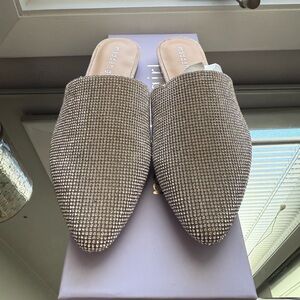 Madden Girl Tan Flats with Rhinestone Sparkle